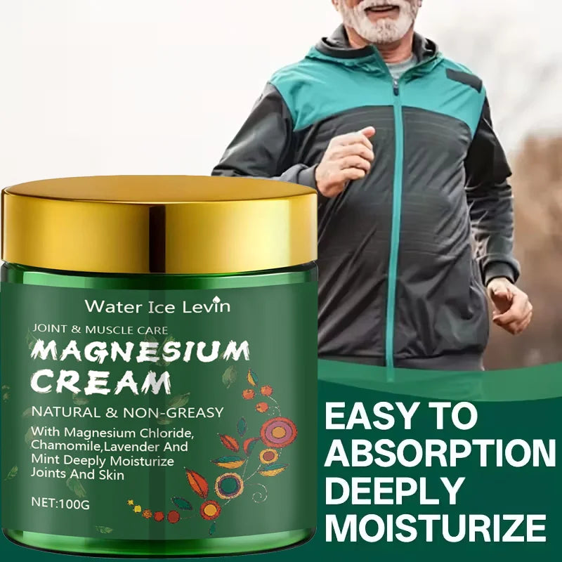 Magnesium Cream for Joint & Muscle Care - Natural, Non-Greasy with Chamomile & Lavender, Deeply Moisturizes Qme