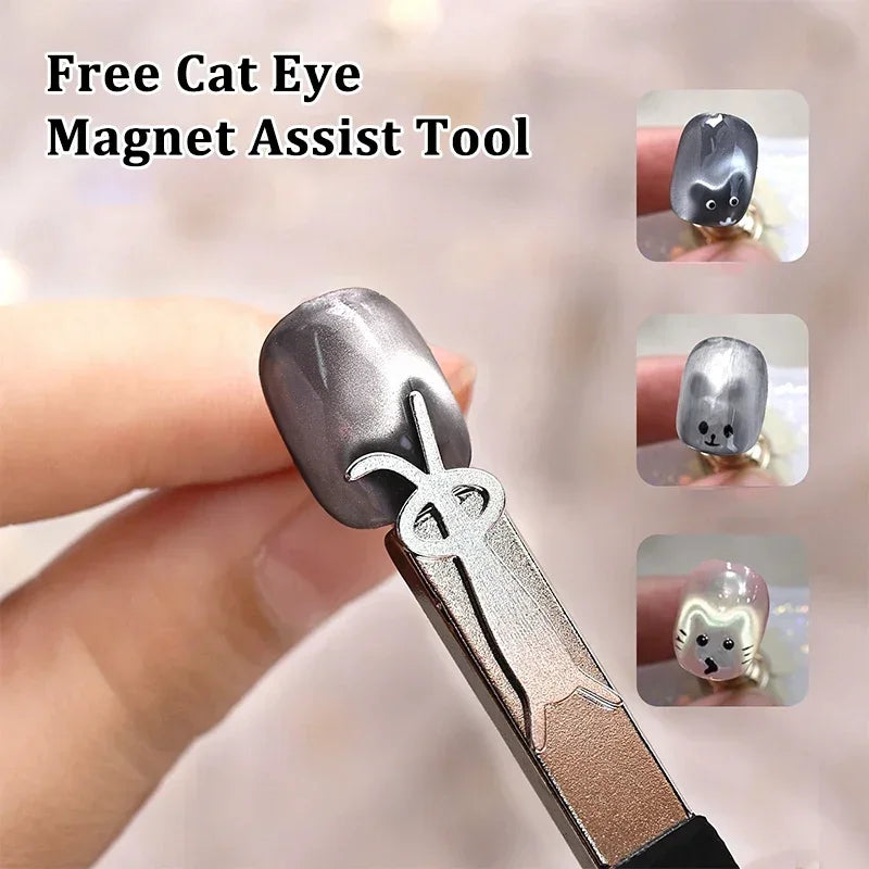 Rabbit Bear Cat Eye Magnet Stick Nail Art Tools Small Iron Magnetic Qme