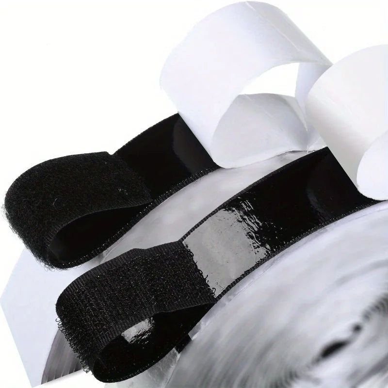 20mm Strong Self Adhesive Hook and Loop Fastener Tape Magic Strip Sticker Industrial Strength Sticky Strap DIY Craft Accessories Qme