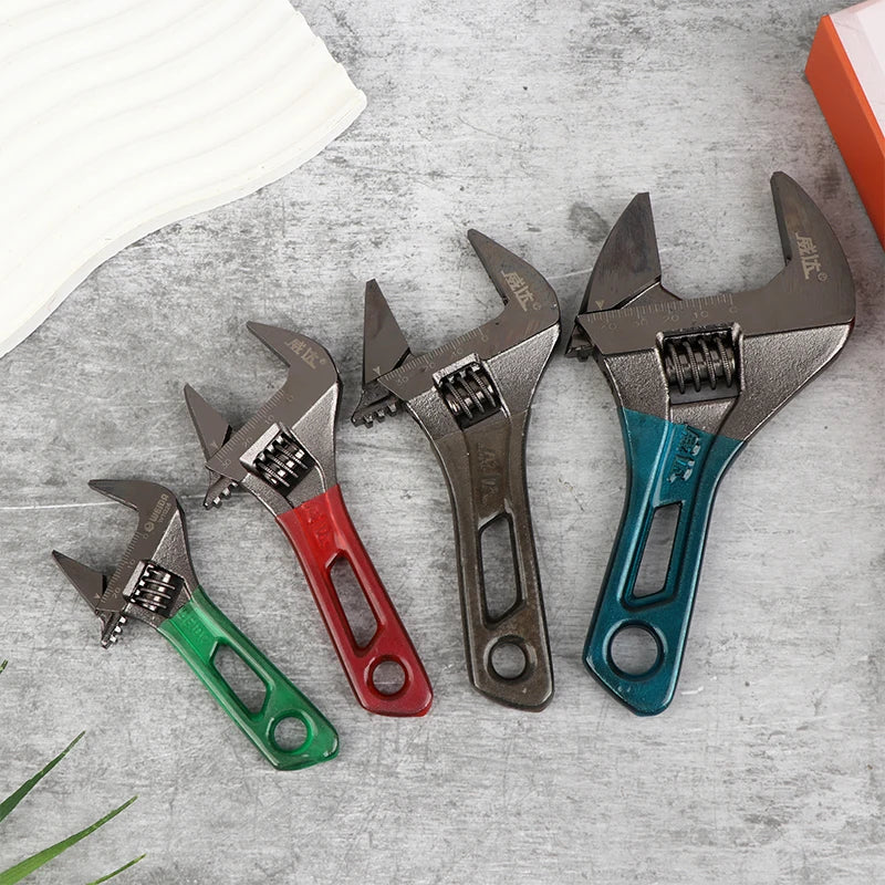 Mini Large Opening Monkey Spanner Household Wrench Tools 4 5 6 Short Qme