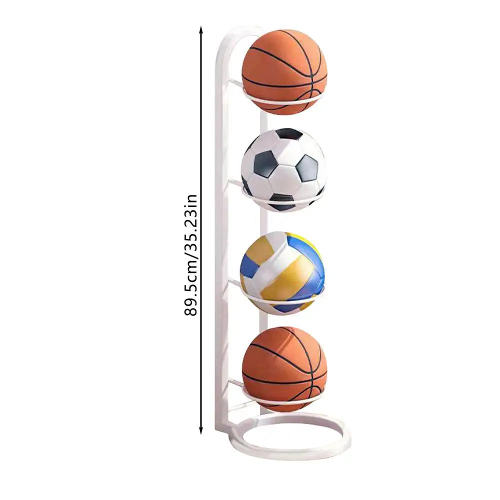 Basketball Rack Football Display Stand Multi-layer Ball Organizer Qme E