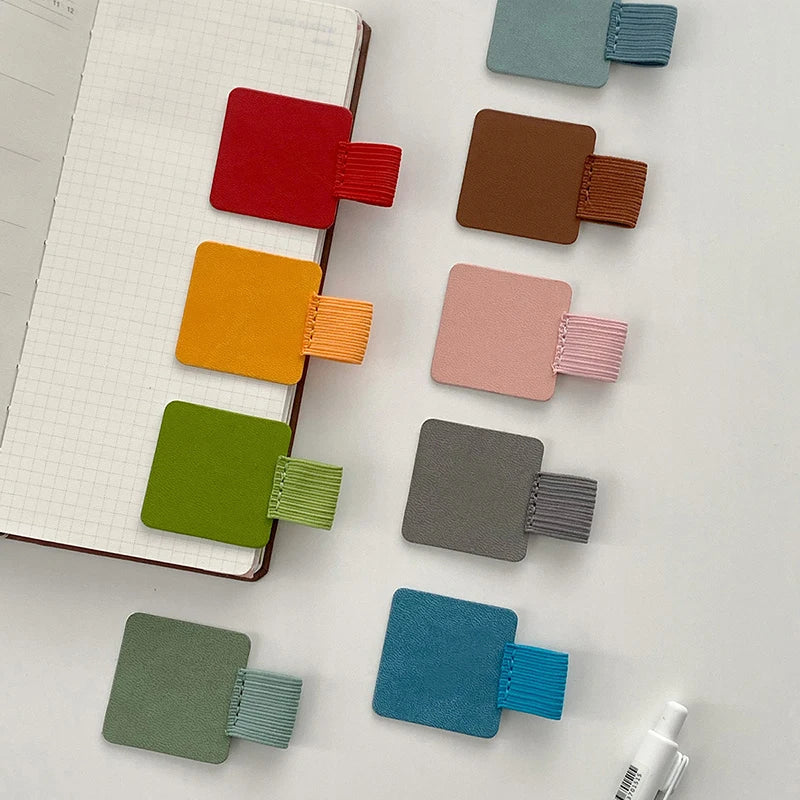 Pen Loops Pencil Holders Self-adhesive PU Leather Pad Stylus Books Qme