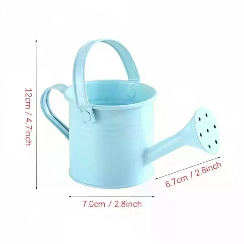New Metal Watering Can Garden Flower Kettle Mini Small Water Spraying Pot Large Capacity For Kids Adult Qme