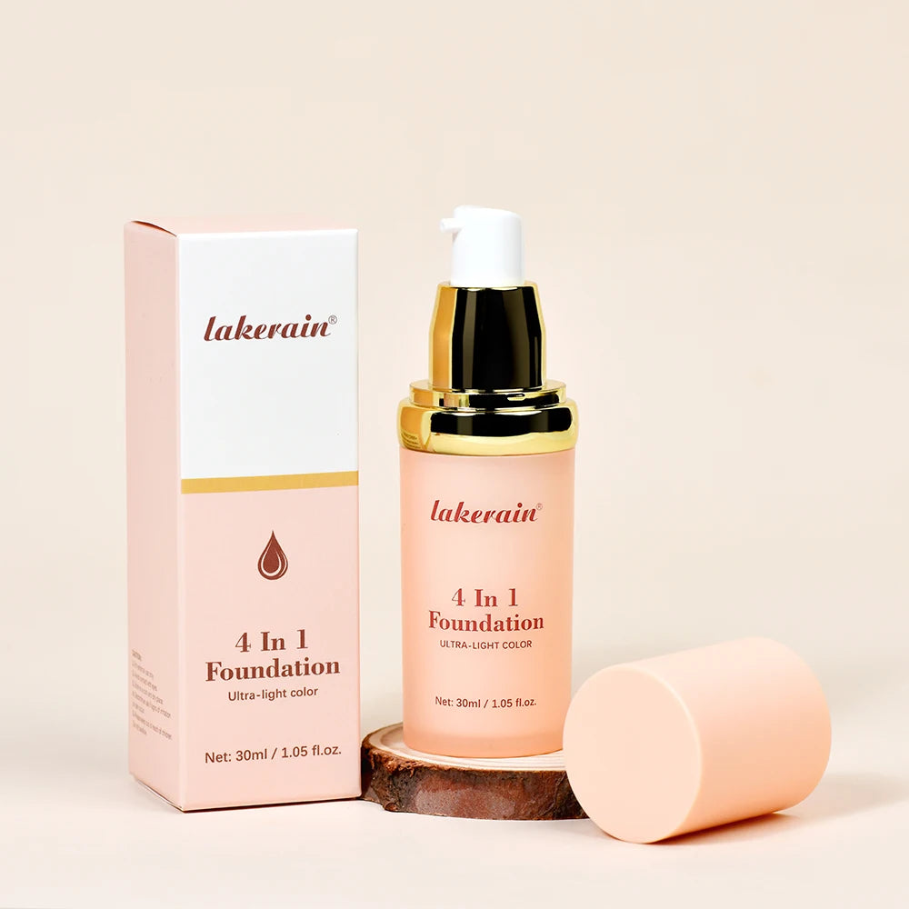 4-in-1 Liquid Foundation Multi-effect Concealer Refreshing Qme