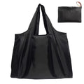Women Large Capacity Folding Shopping Bag Big Size Portable Grocery Organizer Reusable Nylon Shoulder Handbags Tote Bag Qme black