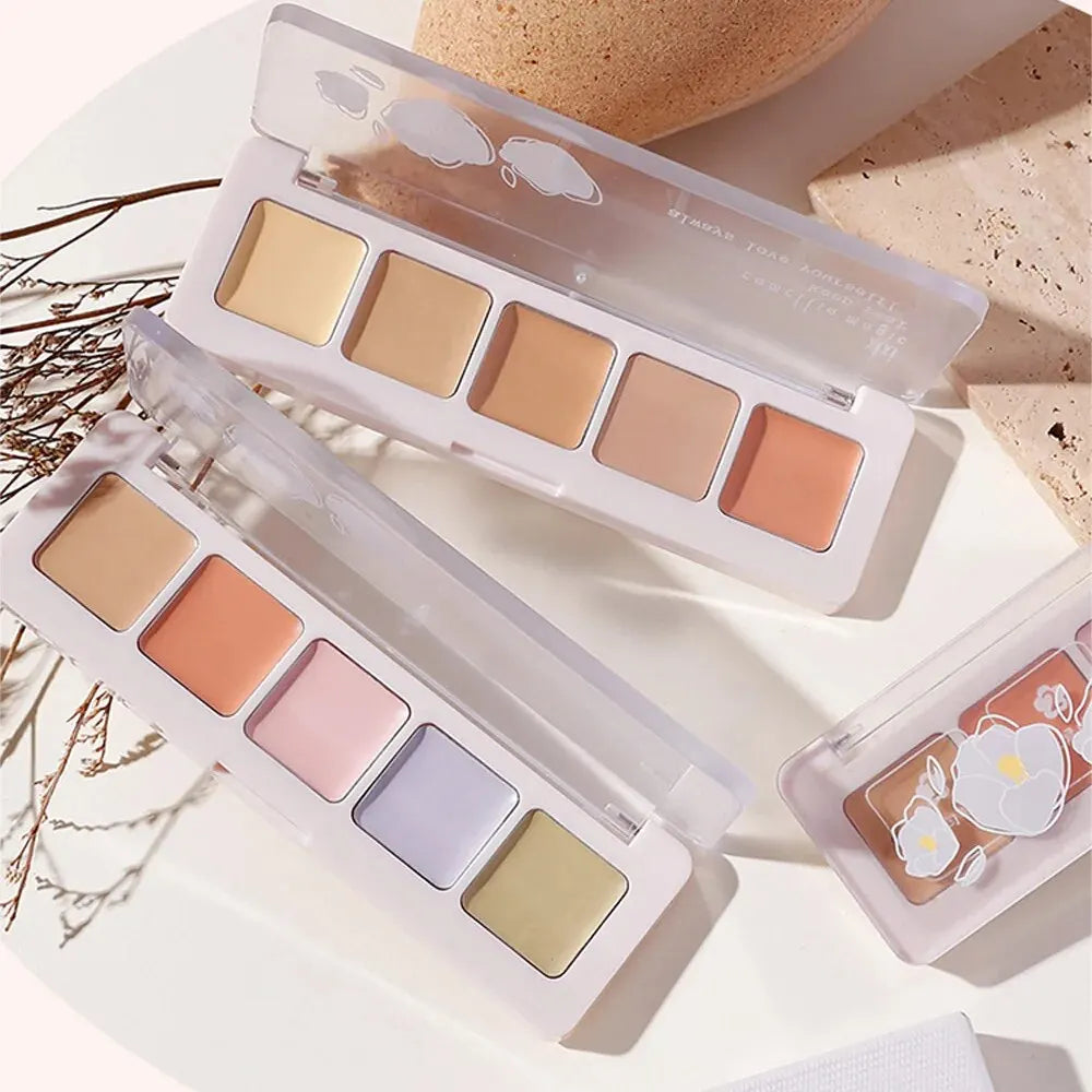 XIXI 5 Colors Corrector Palette Correcting Concealer Palett Face Qme