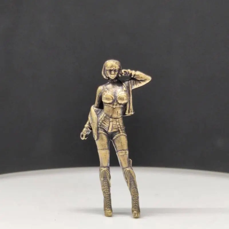 Brass Paintable Modern High-heeled Beauty Model Doll Miniature Figure Model Ornaments Car Model Qme