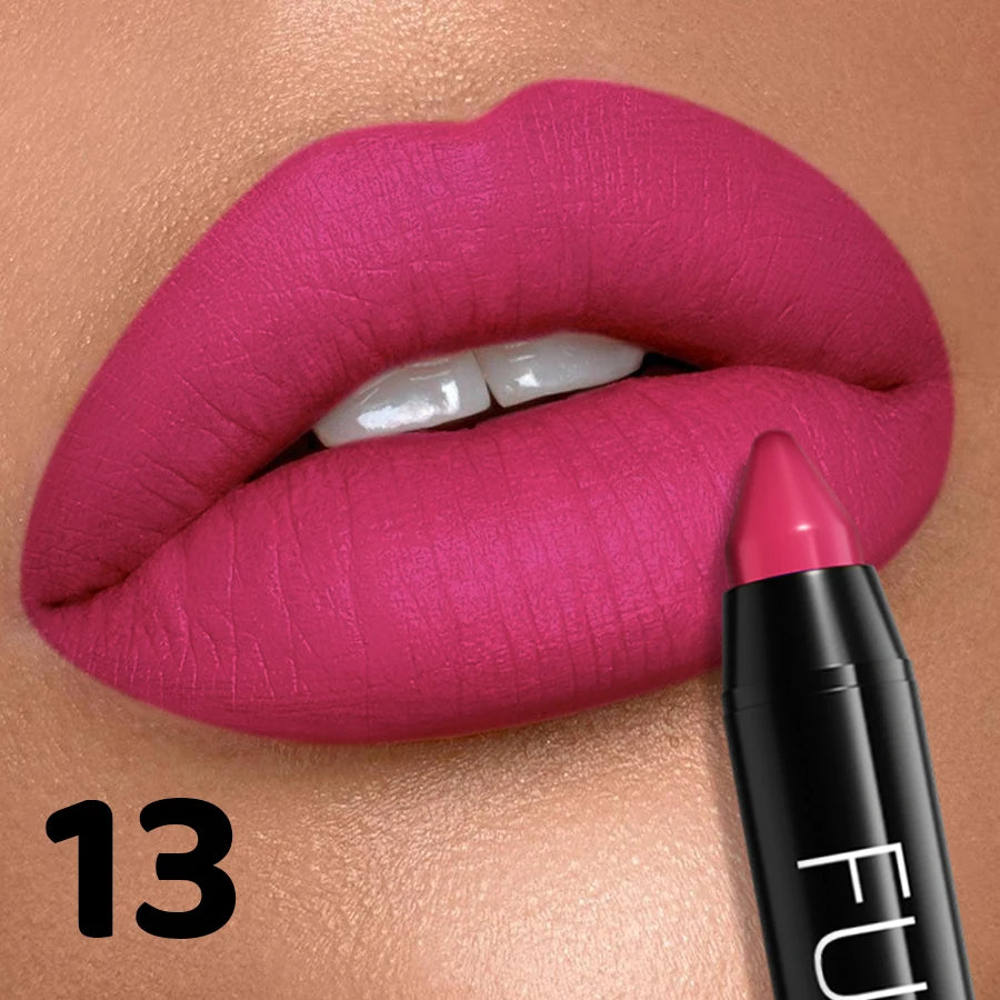 16 Nude Brown Lipliner Pen Waterproof Lipstick Sexy Red Matte Contour Qme 13