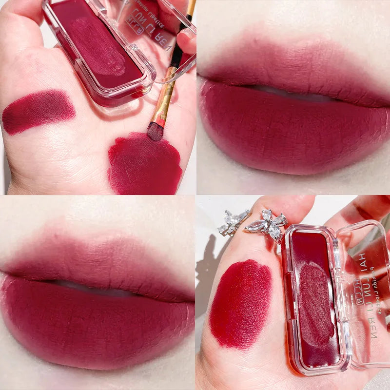 4 Colors Matte Nude Lip Mud Waterproof Long-lasting Velvet Non-stick Qme