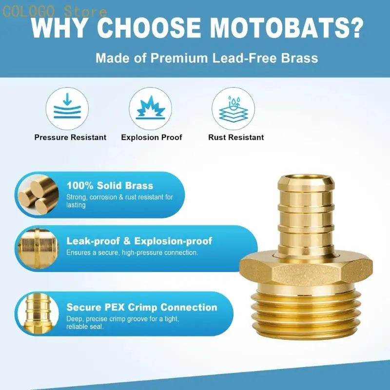 Threaded Brass Hose Fitting 3 4 Male Thread 2 Adapter Irrigation Qme