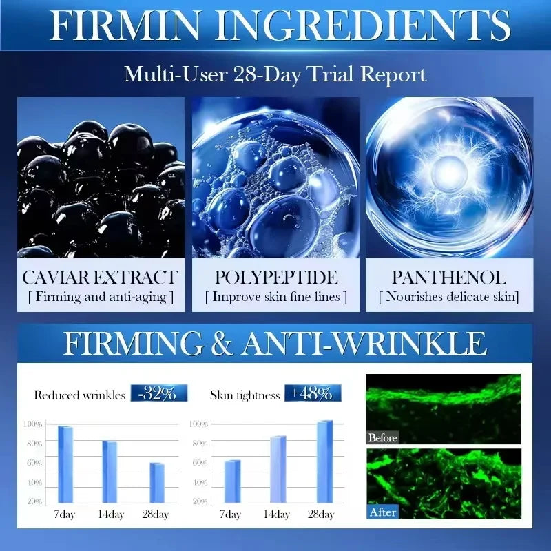 Faded Wrinkle Face Cream Collagen Pearl Firming Lift Fade Fine Lines Caviar Moisturizing Smooth Brighten Korean Skincare Product Qme