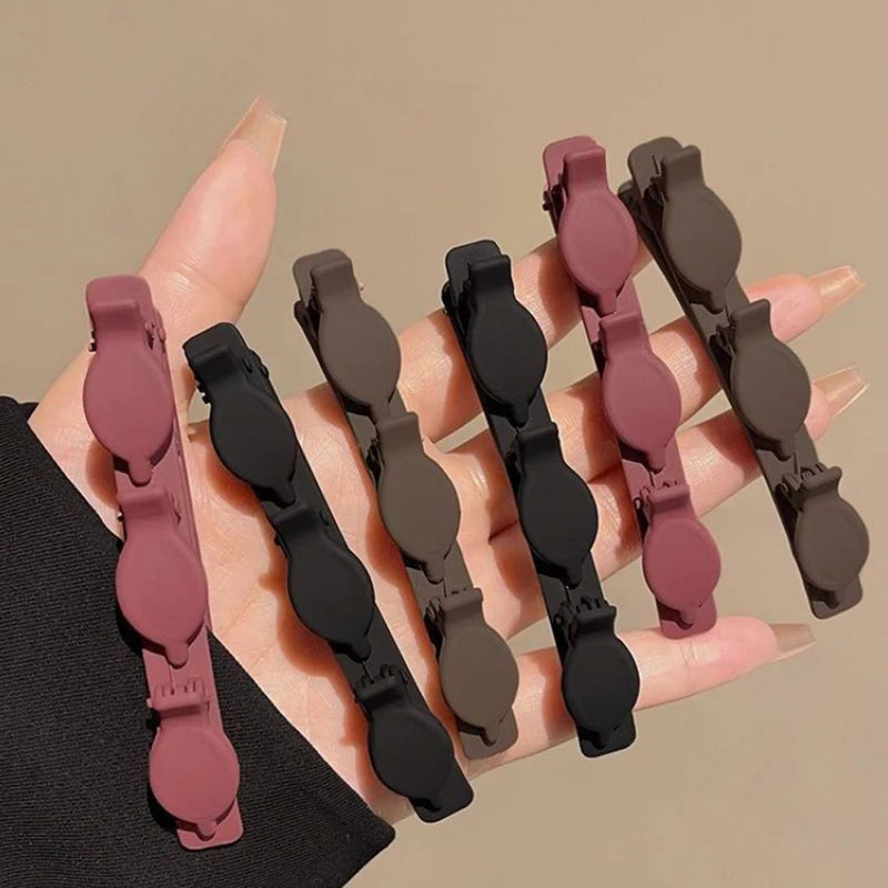High-quality Solid Braided Hair Clip Fragrant Forehead Flock Accessory Qme