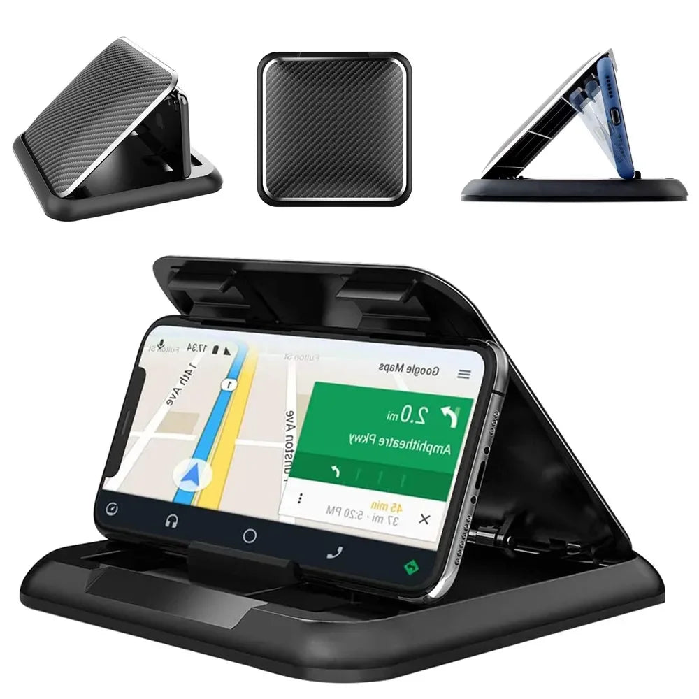 Universal Car Dashboard Phone Holder Mobile Phone Clip Bracket Adjustable Anti-Slip Silicone Suction Pad Phone Navigate Mount Qme
