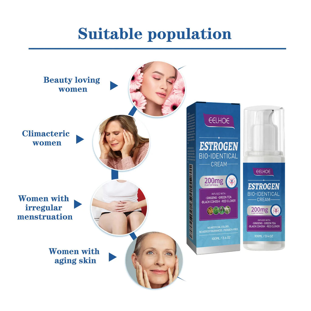 Estrogen Relief Cream for Women Menopause Balancing Hormone Levels Reducing Fatigue Relieve Massage for Health Body Care Qme