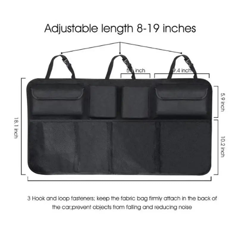 Capacity Car Trunk Organizer Oxford Backseat Storage Bag Multi-use Qme 2