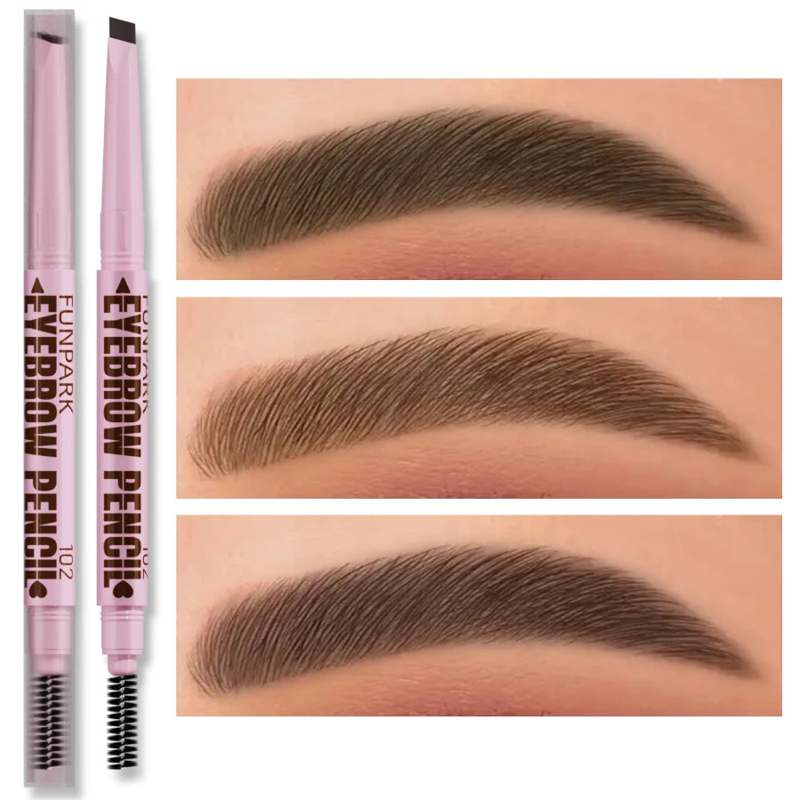 2 in1 Eyebrow Pencil Professional Cosmetics Makeup Women 5 Colors Qme