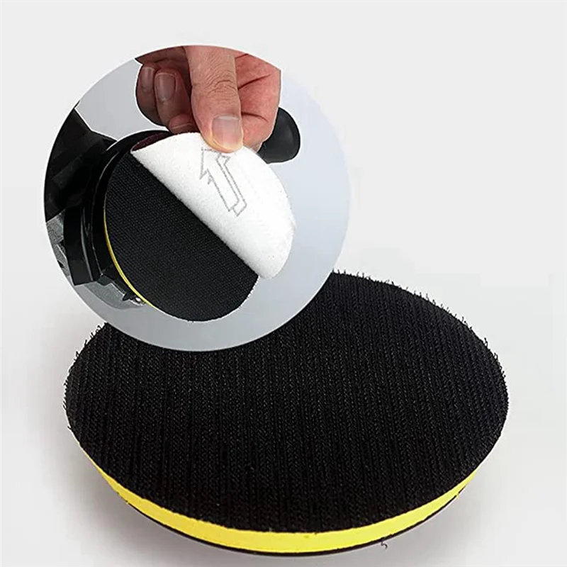A02F-Manual Sander Grinding Block 124Mm Compatible 5-Inch Round Hand Tray Polishing Adhesive Tray Qme