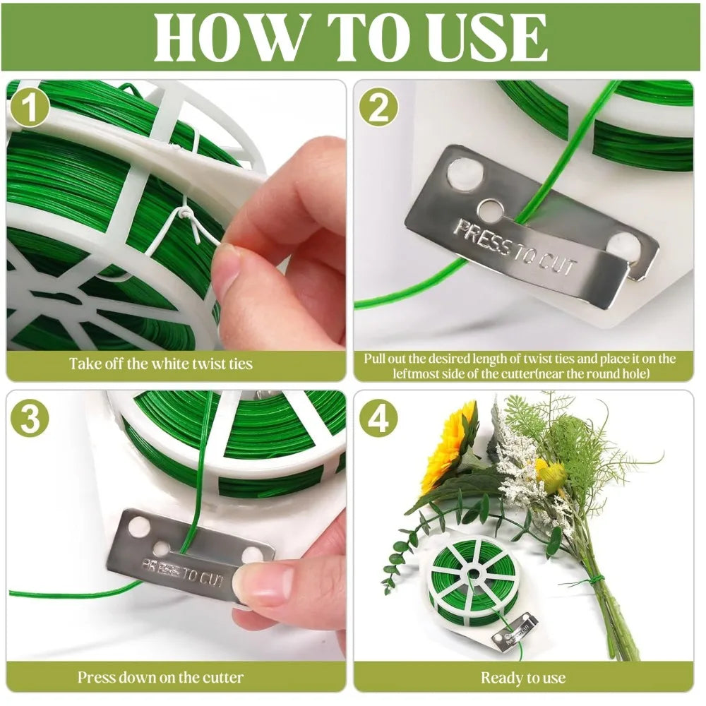 20/50/100M Garden Strapping Bundle Wire Reusable Plants Gardening Flower Support Strap Tie Plant Climbing Cane Fixed Twist Ties Qme