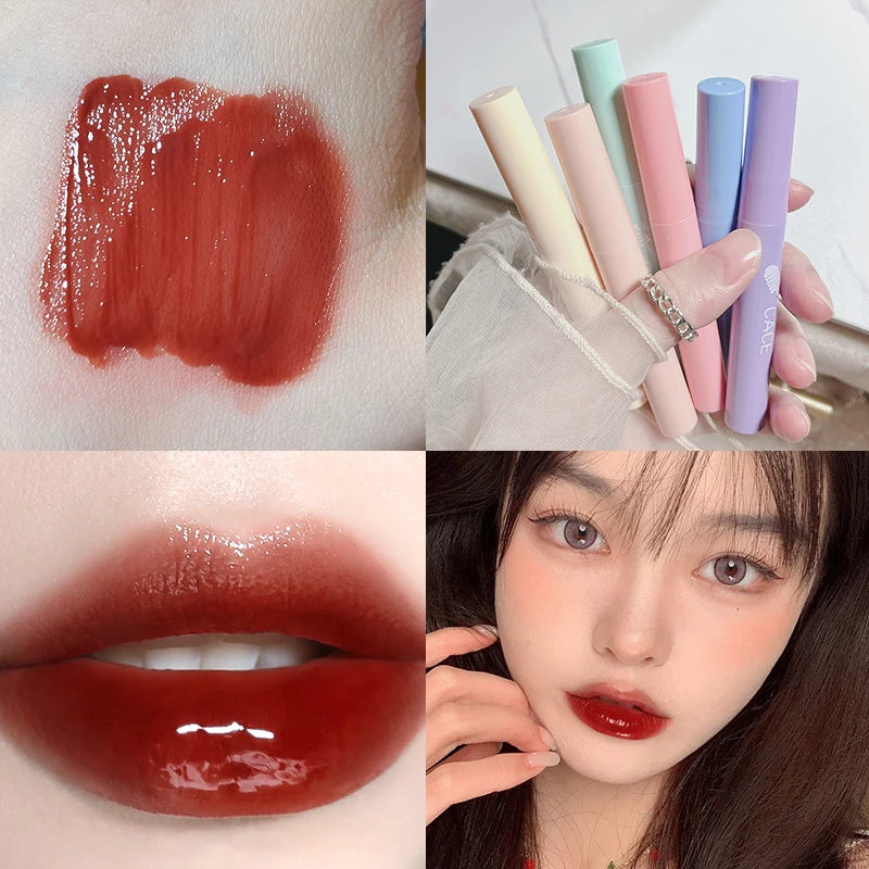 6PCS/Set Matte Liquid Lipstick Sets Lip Glaze Tube Waterproof Long Lasting Moisturizing Sexy Red Lip Gloss Cosmetic Kit Lip Tint Qme