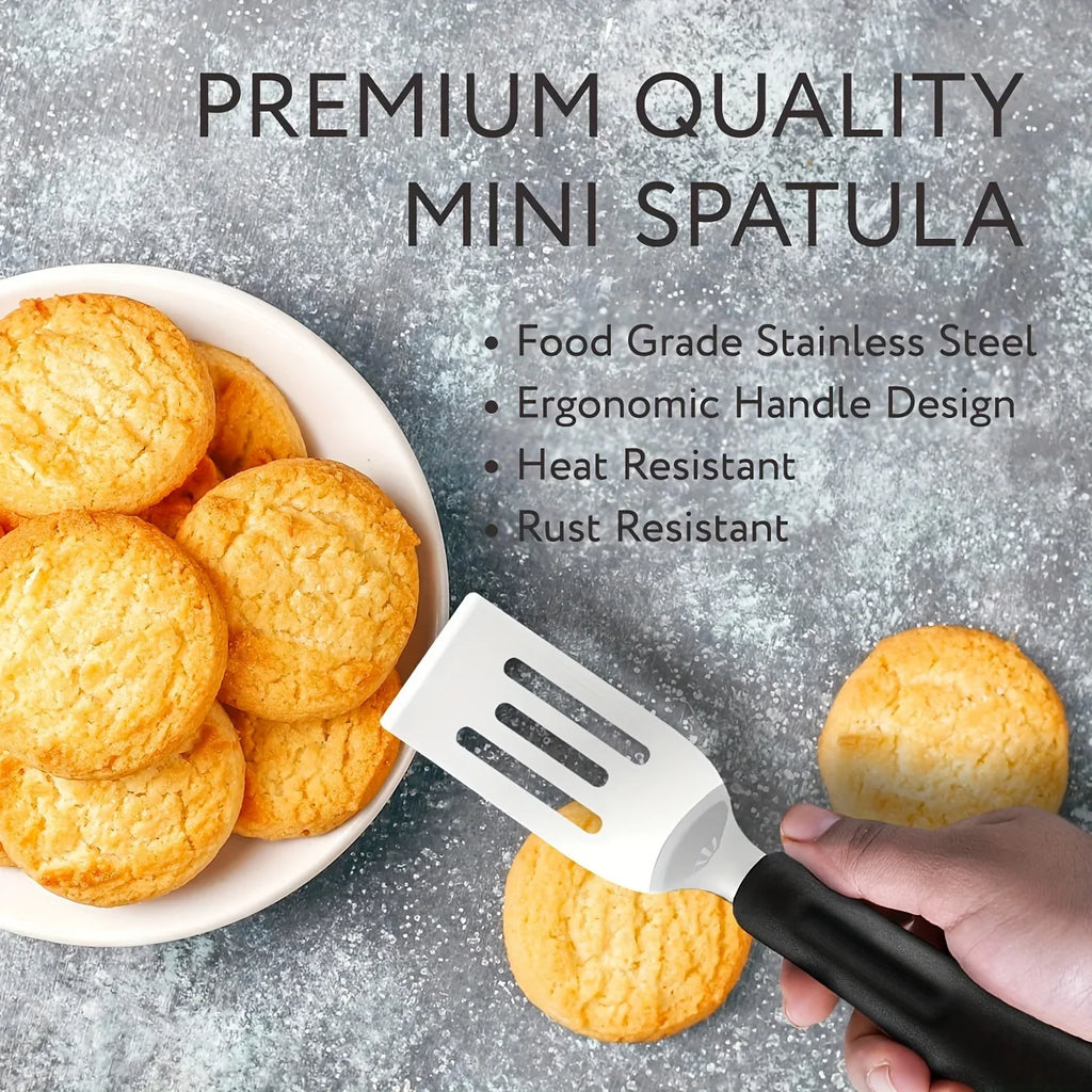 1pc, Mini Spatula, Stainless Steel Small Spatula For Restaurant Kitchen Use, Metal Spatula For Cooking Brownie, Cookie, Lasagna Qme