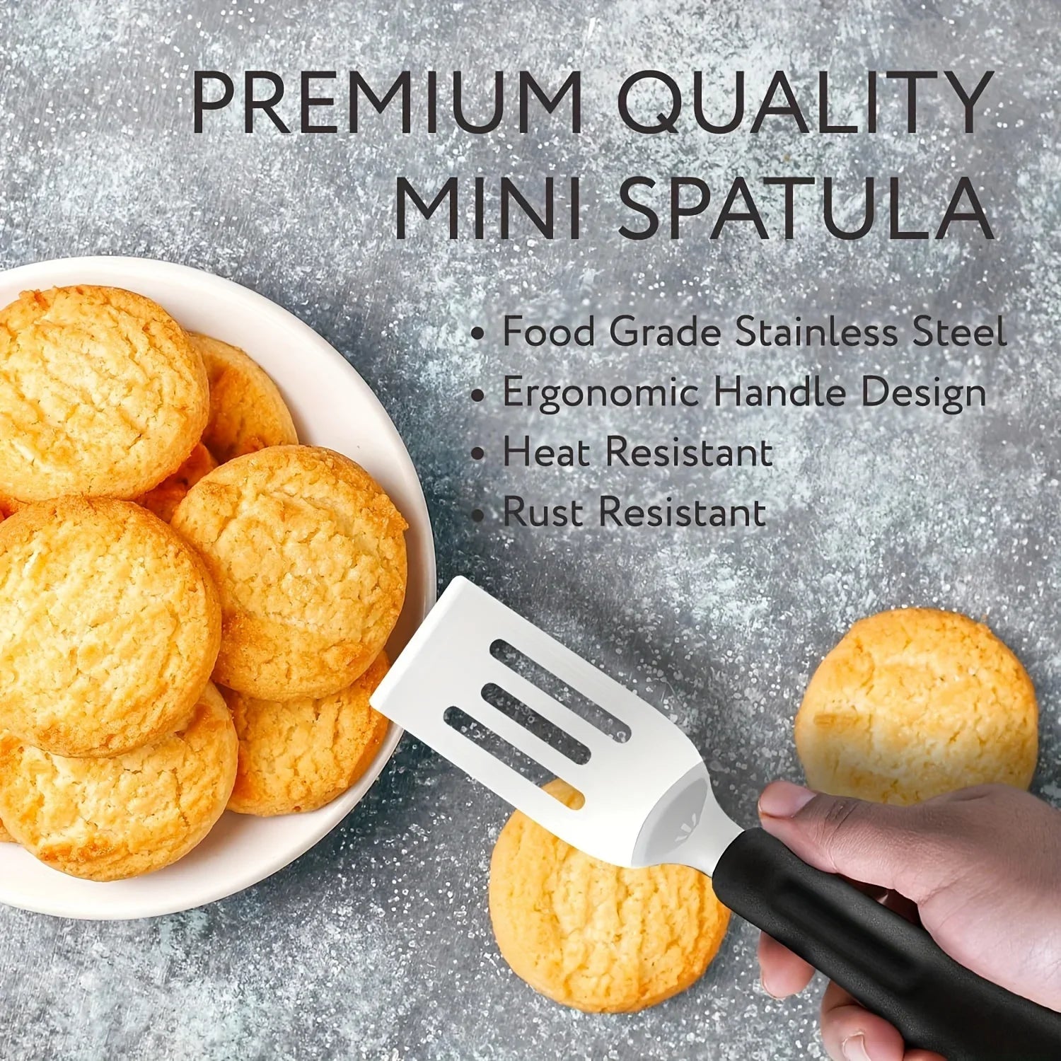 1pc, Mini Spatula, Stainless Steel Small Spatula For Restaurant Kitchen Use, Metal Spatula For Cooking Brownie, Cookie, Lasagna Qme