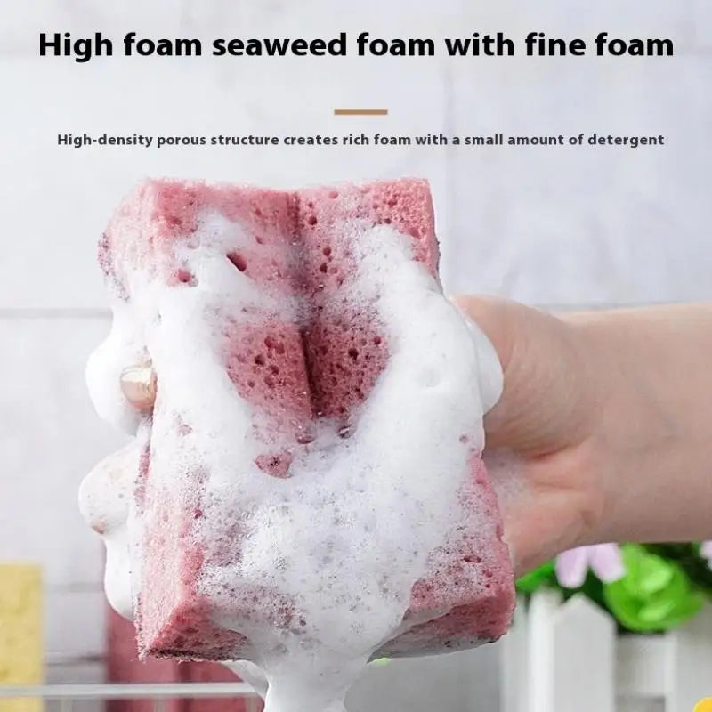 Kitchen Stain Removal Sponge Clean Cotton Dishwashing Wipes Bathroom Qme