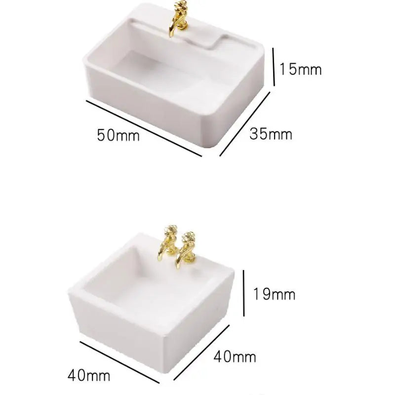 1 12 Home Accessories Dollhouse Bathroom Wash Basins Sinks Model Qme