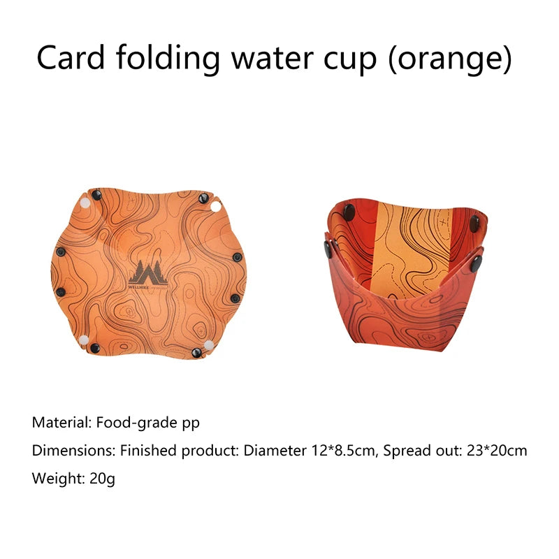Outdoor Lightweight Folding Tableware Portable Bowl Plates Coffee Qme 3
