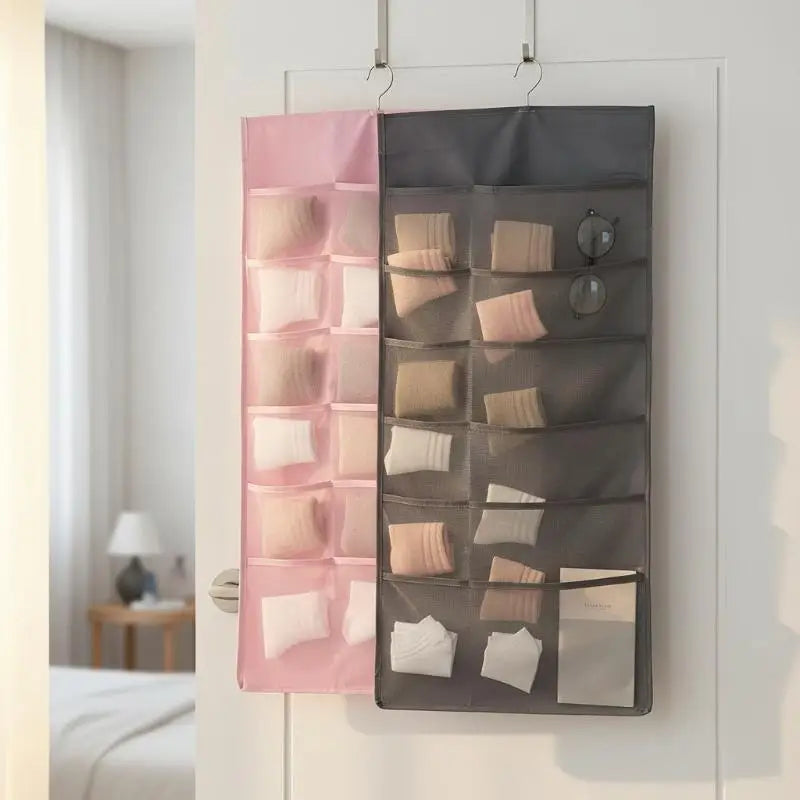 Double Sides Underwear Storage Hanging Bag Dormitory Home Wardrobe Qme