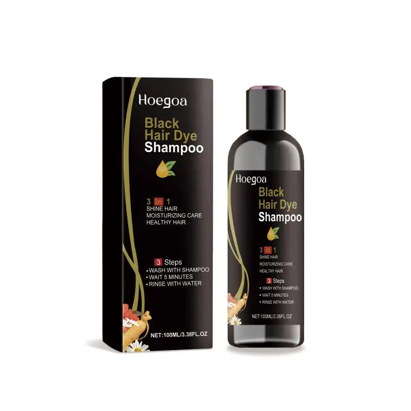 Natural Herbal Black Hair Dye Shampoo Gray Polygonum Multiflorum Qme