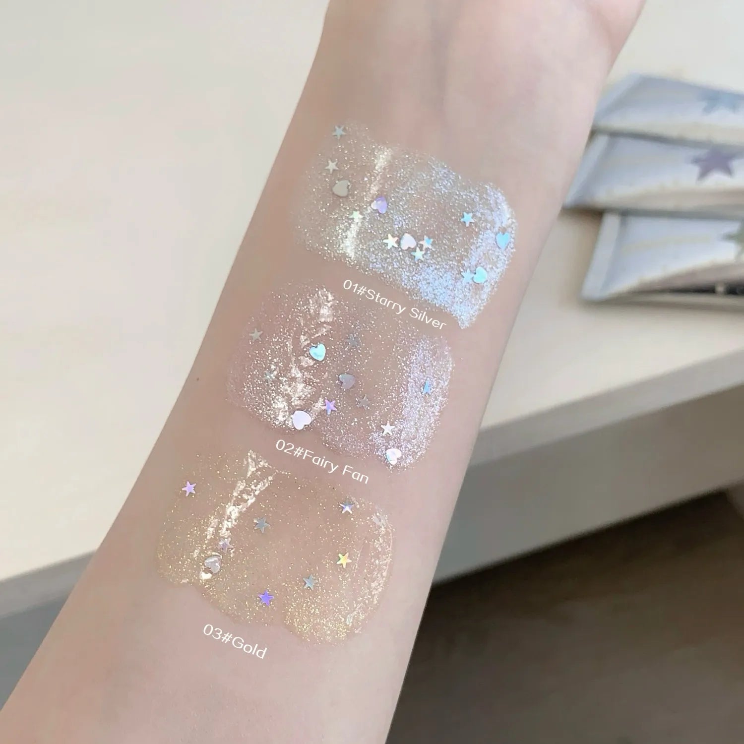 SHAQINUO Glittering Highlighter Gel Glitter Liquid Atmosphere Sense Qme