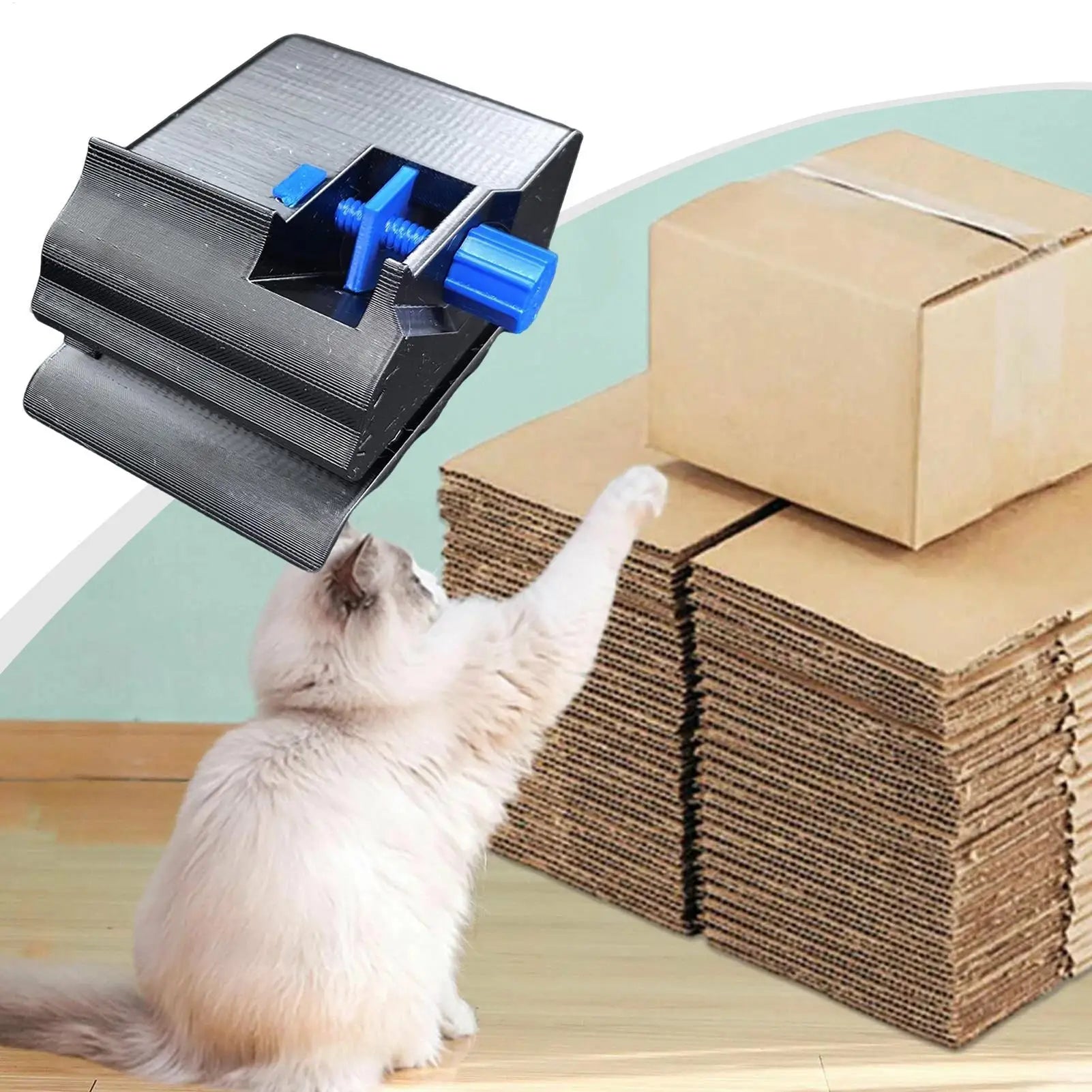 Cat Scratcher Cutter Handheld Cutting Tool Adjustable Cardboard Home Qme