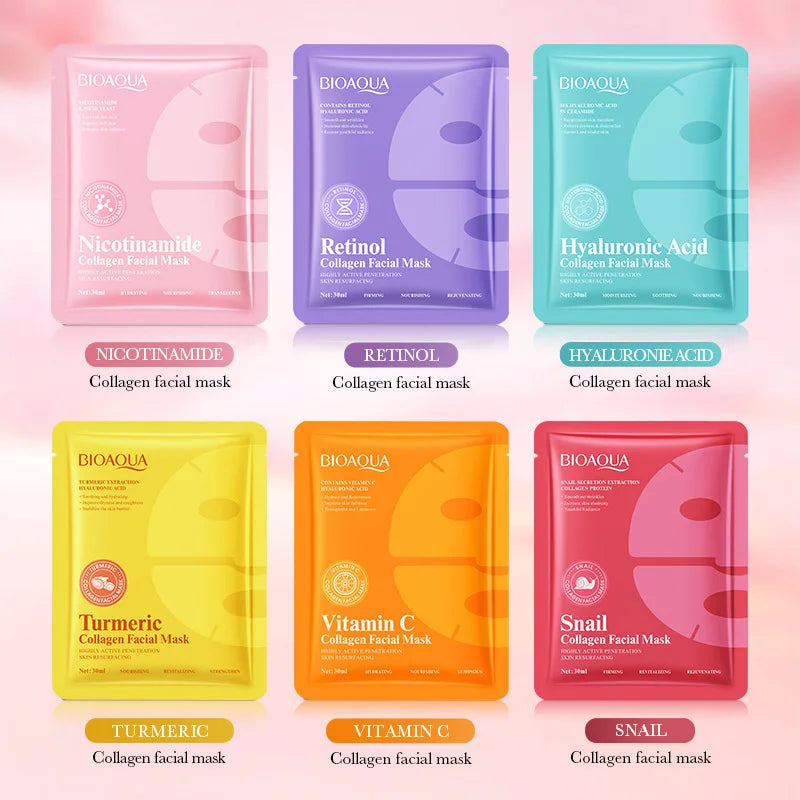 Niacinamide Retinol Face Mask Snail Collagen Moisturizing Whiten Qme