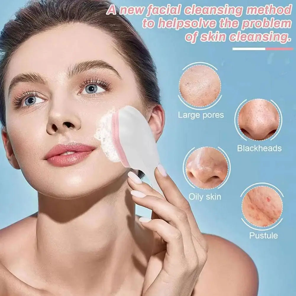 Silicone Face Scrubber Exfoliator Brush Facial Cleansing Blackhead Qme