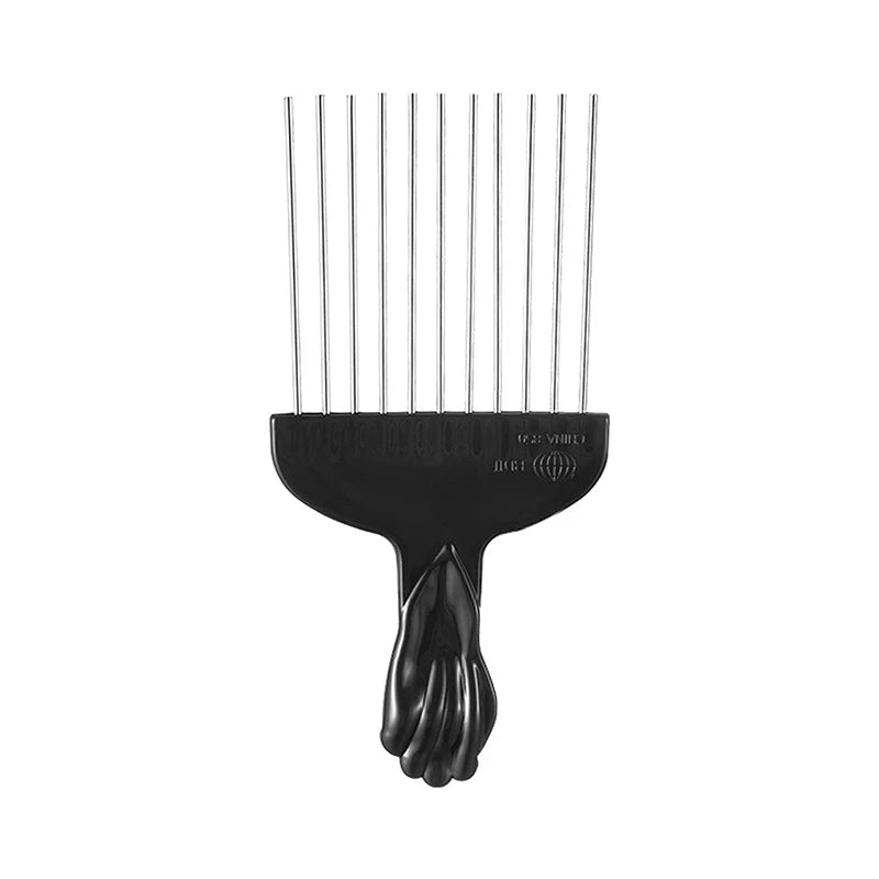 Black Metal African American Pick Comb Hair Combs Hairdressing Salon Qme