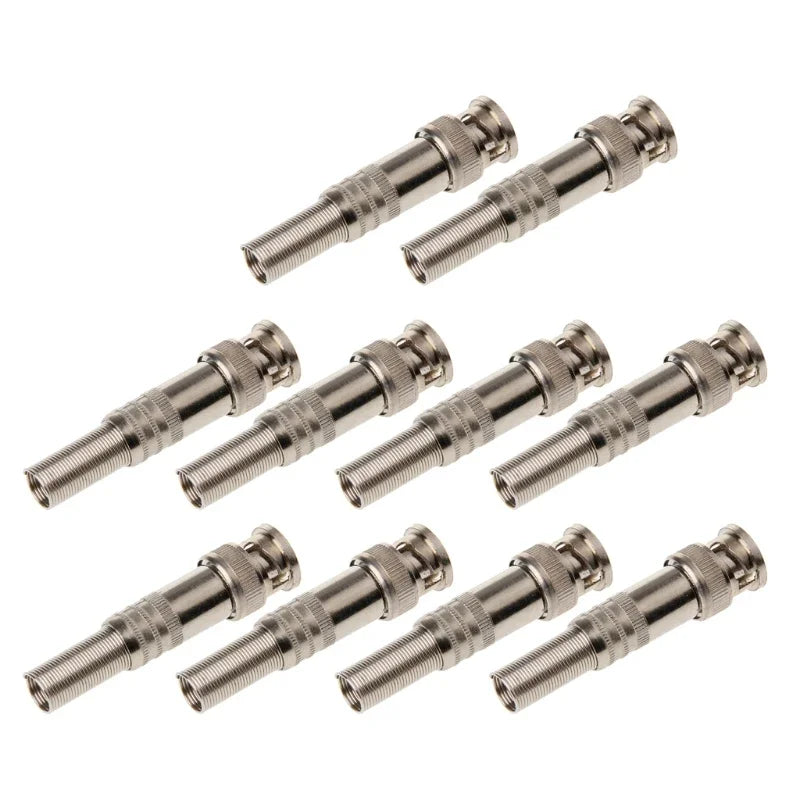 ESCAM 50Pcs BNC Male Plug Connector To Screw For RG-59 Coaxical Cable CCTV Camera Qme