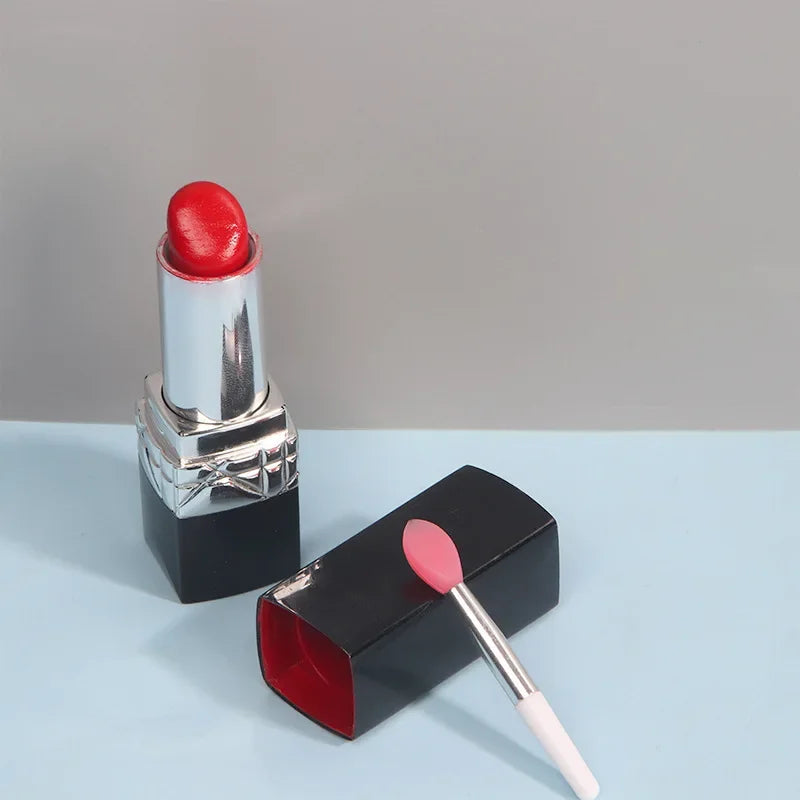 3/10PC Portable Silicone Lip Brush With Cover Soft Multifunctional Lip Balm Applicator Lipstick Lipgloss Makeup BrushesWholesale Qme