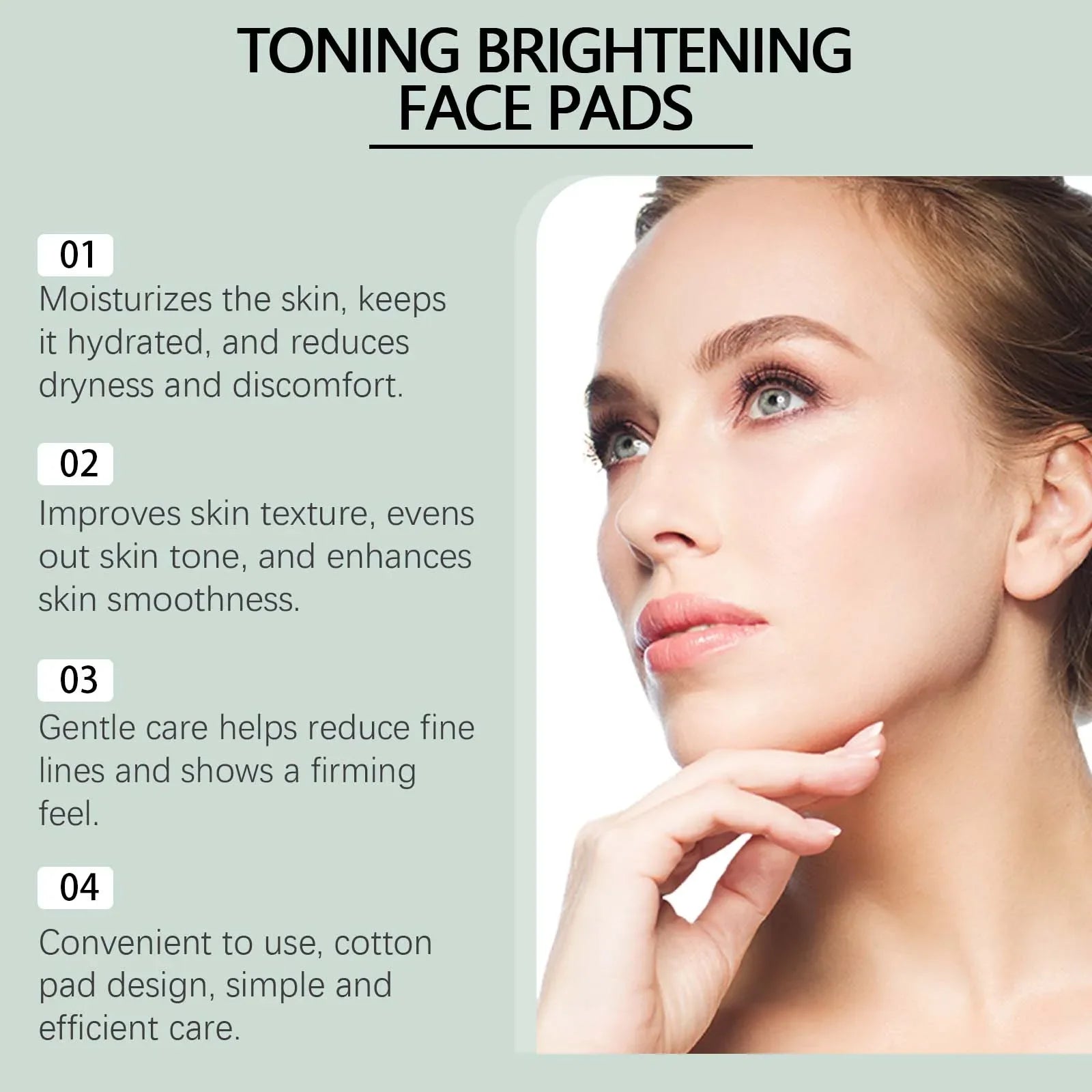 Moisturizing Centella Asiatica Cotton Pads Nourishing Lighten Fine Lines Anti Acne Smooth Even Skin Tone Repair Damaged Skin Car Qme