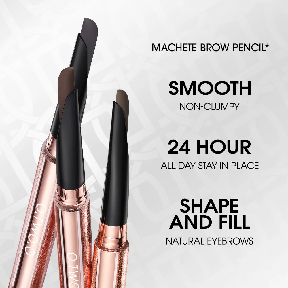 O TWO Machete Eyebrow Pencil Waterproof Natural Long Lasting Smooth Qme