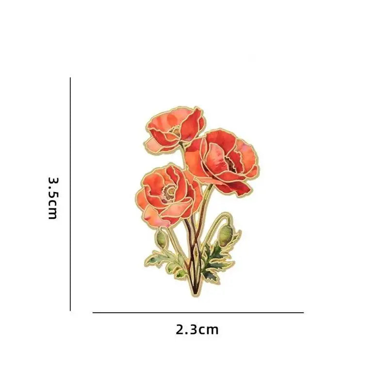 Fashion Elegant Botanical Enamel Flower Pins Assorted Plant Lapel Brooches Nature Badges For Womens Fashion Jewelry Accessories Qme A7