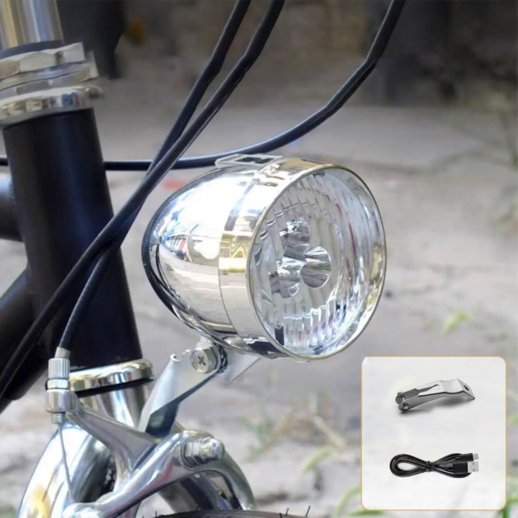 Bikes Front Light 3 Led Bulbs Front Lighting Riding Equipment Rechargeable Bikes Lights For Riding At Night Retro Classic Bikes Qme