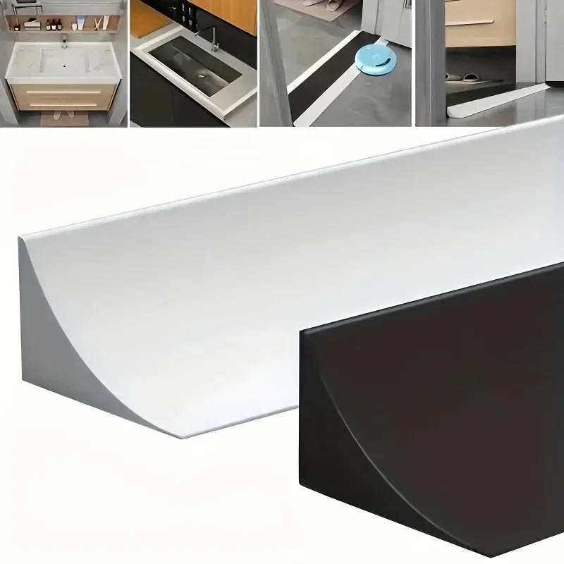 1pc Self-Adhesive Bathroom Waterproof Strip - Leak-Proof, Shower & Toilet Countertop Sealant, Floor Insulation Barrier Qme