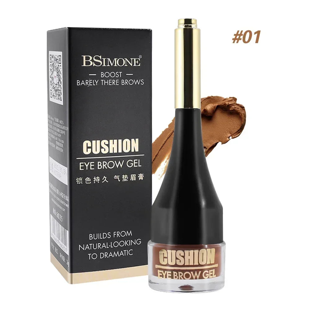4 Colors Brown Black Eyebrow Cream Enhancers Waterproof Long-lasting Air-cushion Dye Brows Gel Tinted Makeup Liquid Eyebrows Qme 01