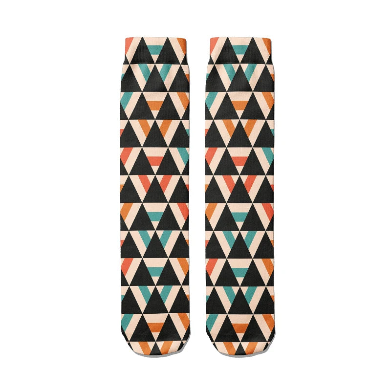 Classic Women Socks Casual Comfortable Puzzle Happy Business Party Qme style17 One Size