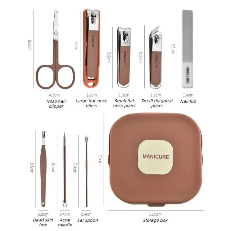 Stainless Steel Nail Grooming Manicure Tool Salon Care At Home Qme