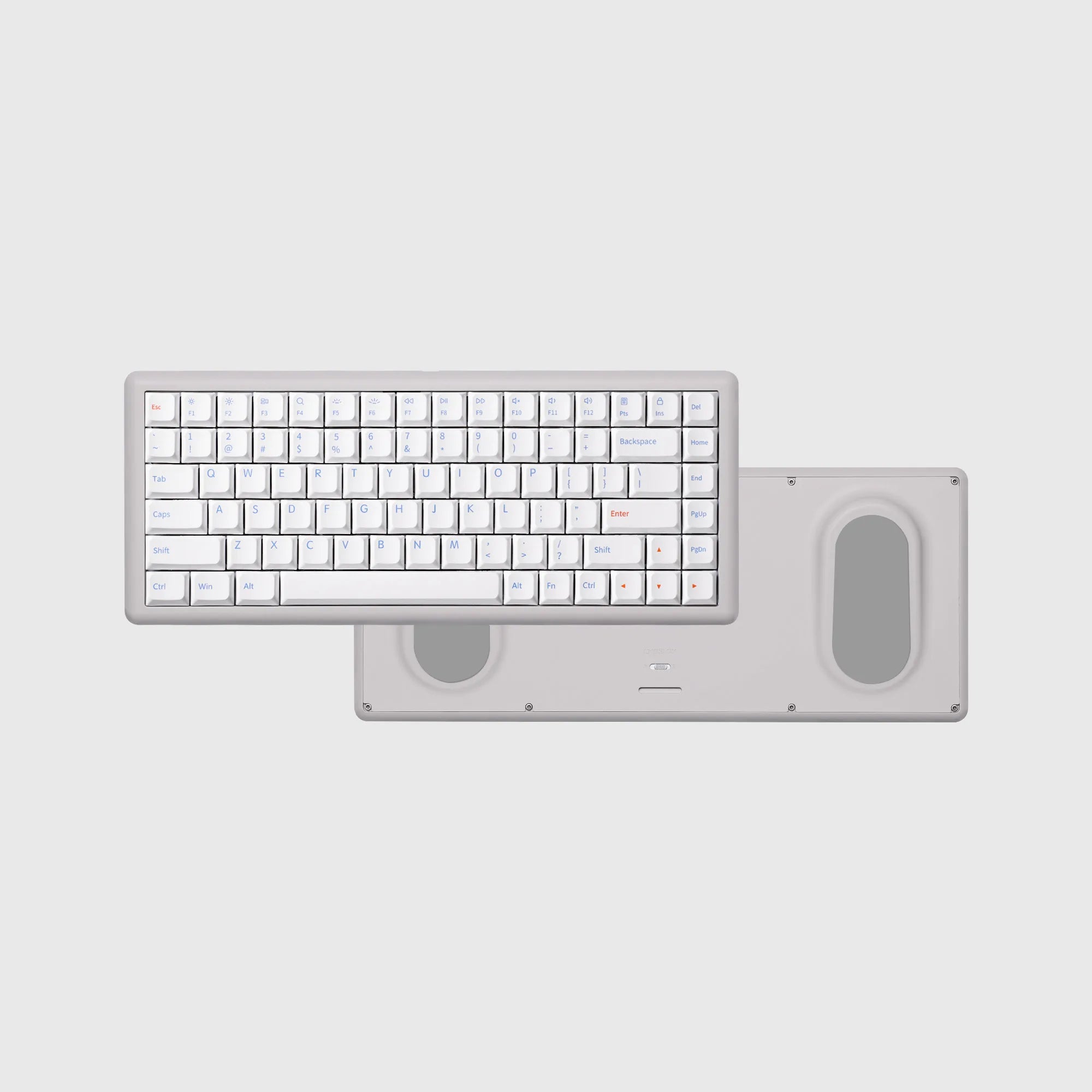 CHOSFOX Vero75 Low Profile Mechanical Keyboard Support QMK/VIA 84 Key 75% Three Modes Custom Hot Swappable RGB Office Keyboard Qme White Keyboard White Rain Switch