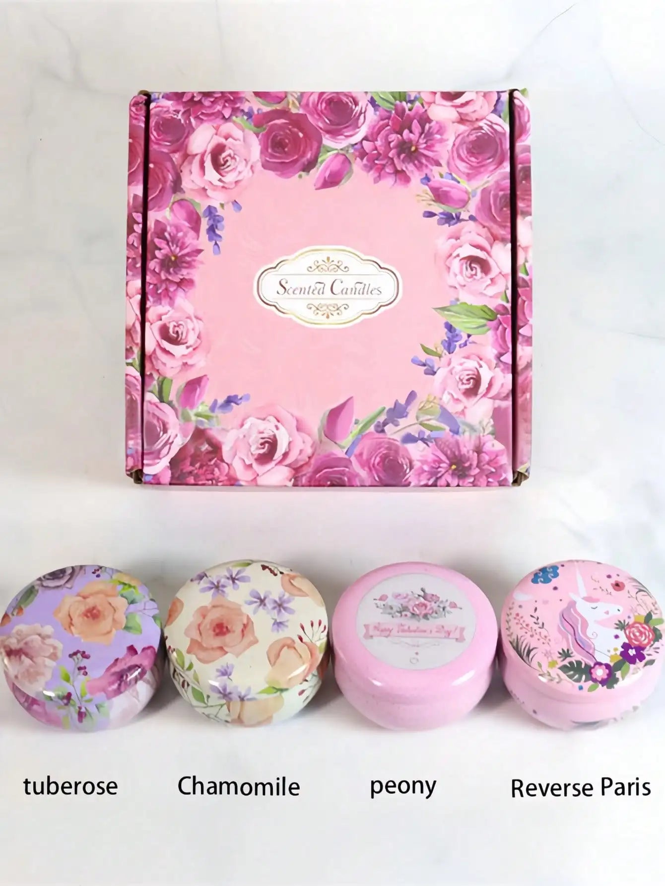 4 Cans Melt Wax Aromatherapy Homemade Soy Candle Cup Flower Candles Qme C