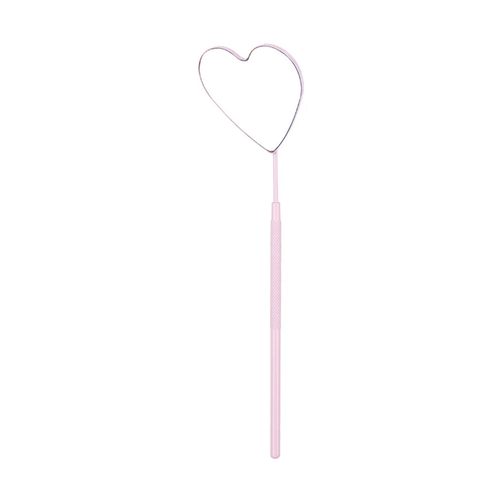 False Eyelashes Mirror Connected Eyelash Inspection Heart Shaped Long Qme Dark Pink