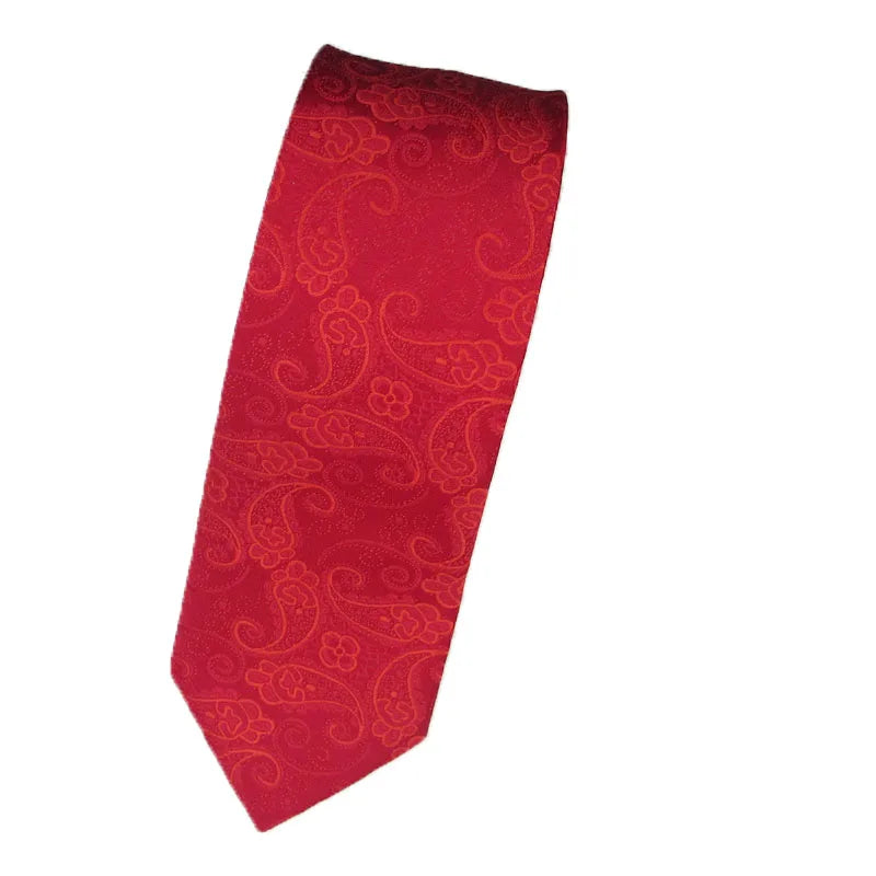 Red Tie Formen Elegant Silk Necktie Legami White Stripe Solid Women Qme RT2