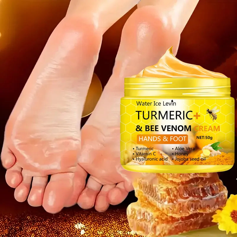 Turmeric Bee Venom Anti-Drying Crack Foot Cream Hand Cracked Repair Skin Removal Care Cream Dead Feet Hand Skin Qme